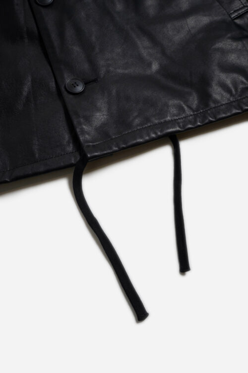 COACH JACKET - FULL GRAIN LEATHER - BLACK