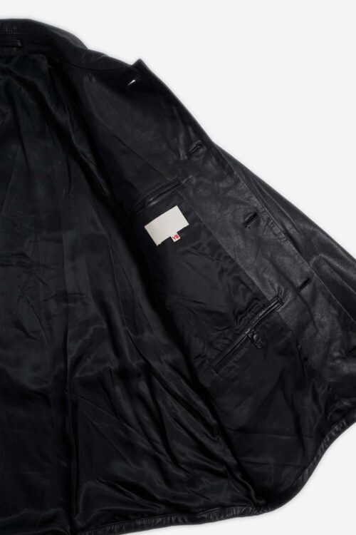 COACH JACKET - FULL GRAIN LEATHER - BLACK