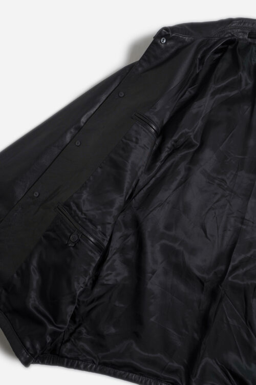 COACH JACKET - FULL GRAIN LEATHER - BLACK