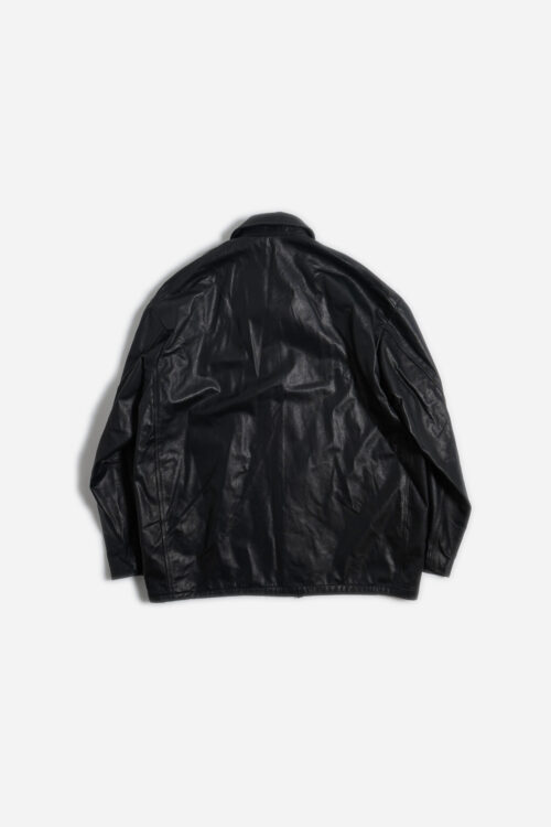 COACH JACKET - FULL GRAIN LEATHER - BLACK