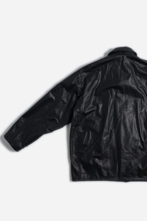 COACH JACKET - FULL GRAIN LEATHER - BLACK
