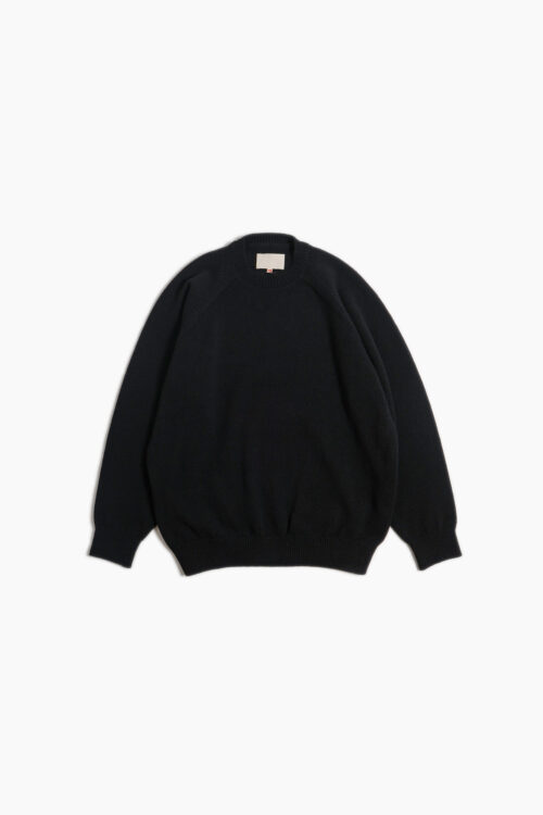RAGLAN CREW NECK KNIT BLACK