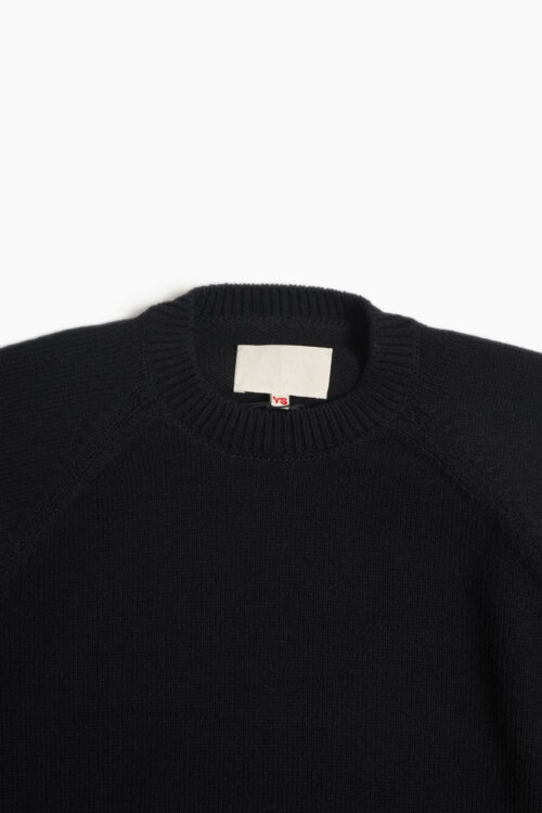 RAGLAN CREW NECK KNIT BLACK