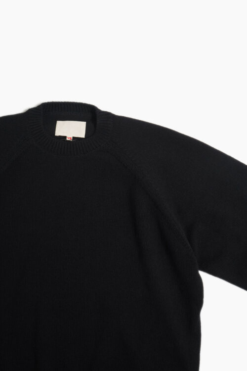 RAGLAN CREW NECK KNIT BLACK