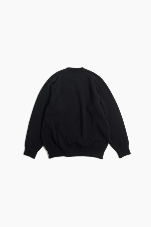 RAGLAN CREW NECK KNIT BLACK