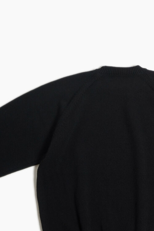 RAGLAN CREW NECK KNIT BLACK