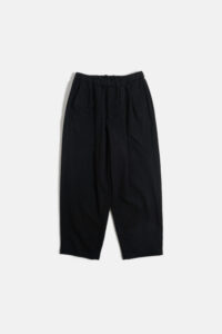 DOUBLE PLEATED WIDE EASY PANTS – SILK × COTTON BRUSHED FLANNEL