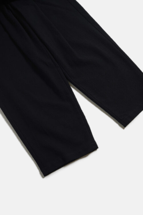 DOUBLE PLEATED WIDE EASY PANTS - SILK × COTTON BRUSHED FLANNEL -