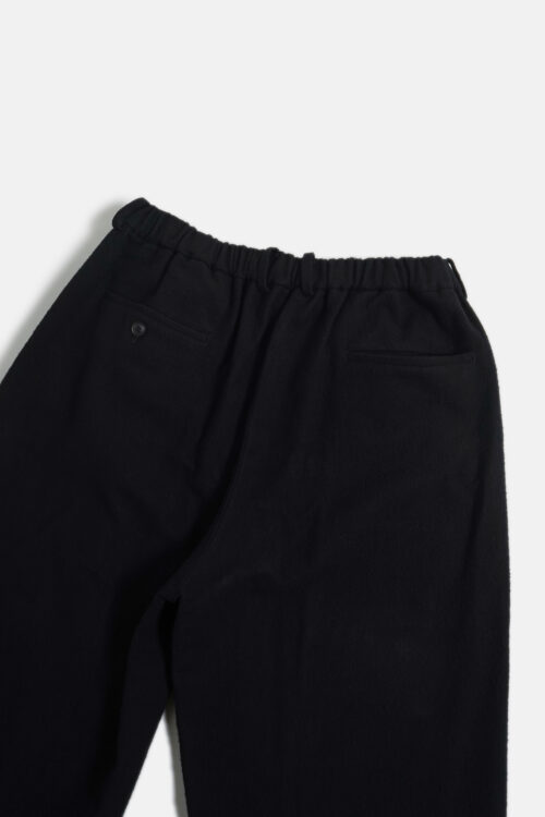 DOUBLE PLEATED WIDE EASY PANTS - SILK × COTTON BRUSHED FLANNEL -
