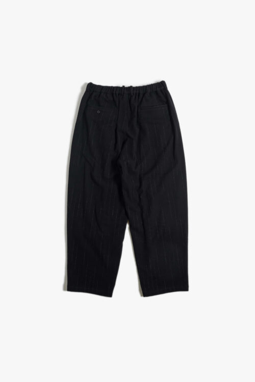 DOUBLE PLEATED WIDE EASY PANTS - KASURI STRIPE - 