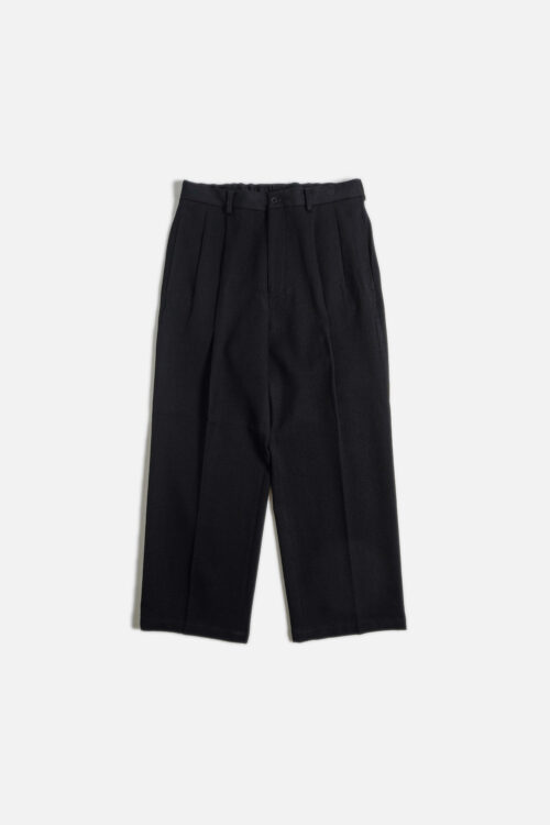 DOUBLE PLEATED TROUSERS BLACK