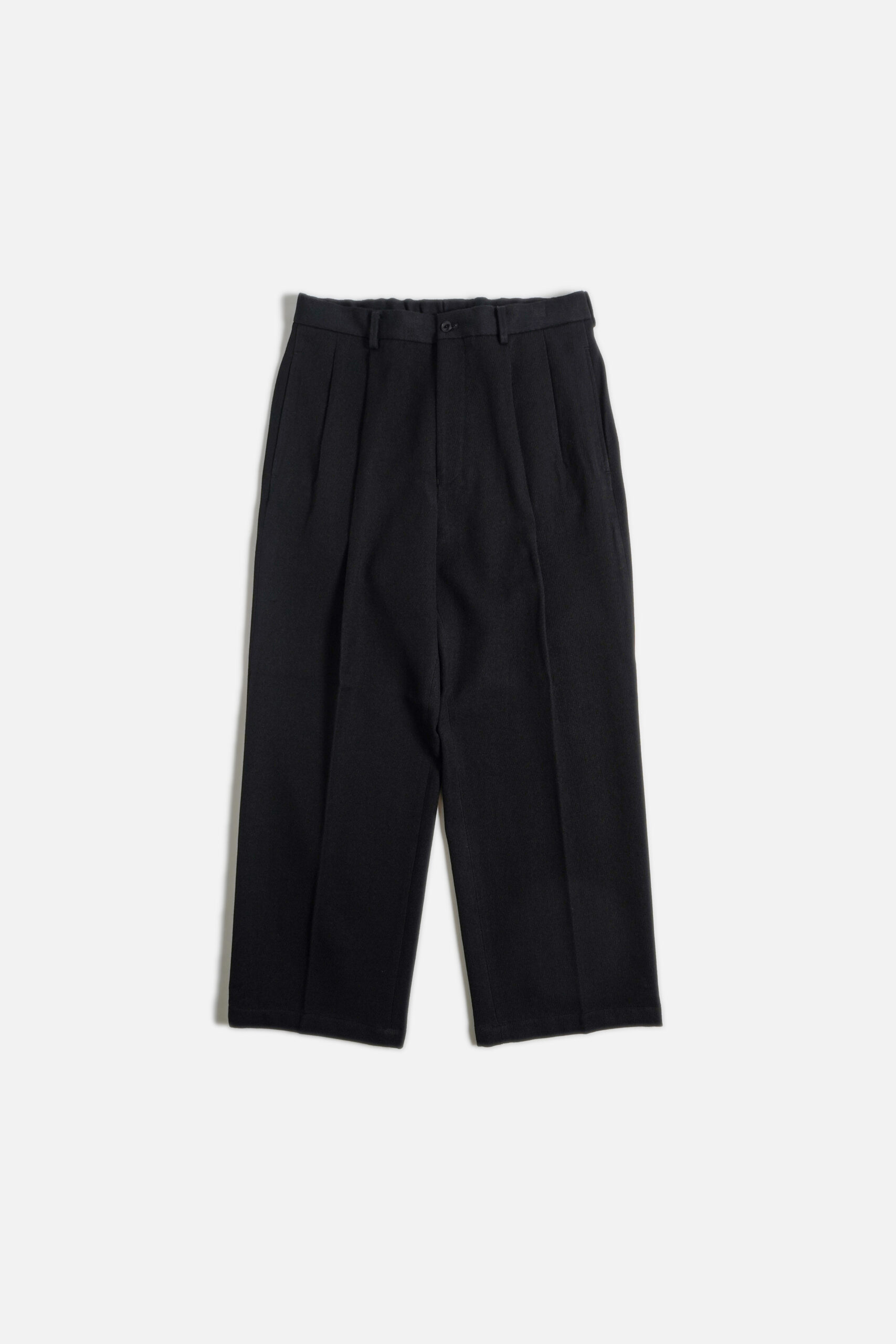 DOUBLE PLEATED TROUSERS BLACK