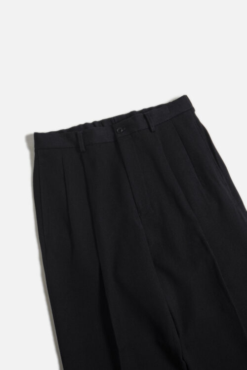 DOUBLE PLEATED TROUSERS BLACK