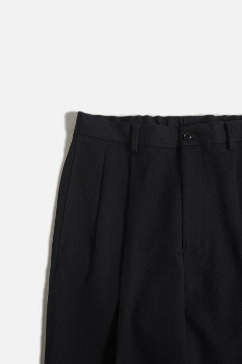 DOUBLE PLEATED TROUSERS BLACK
