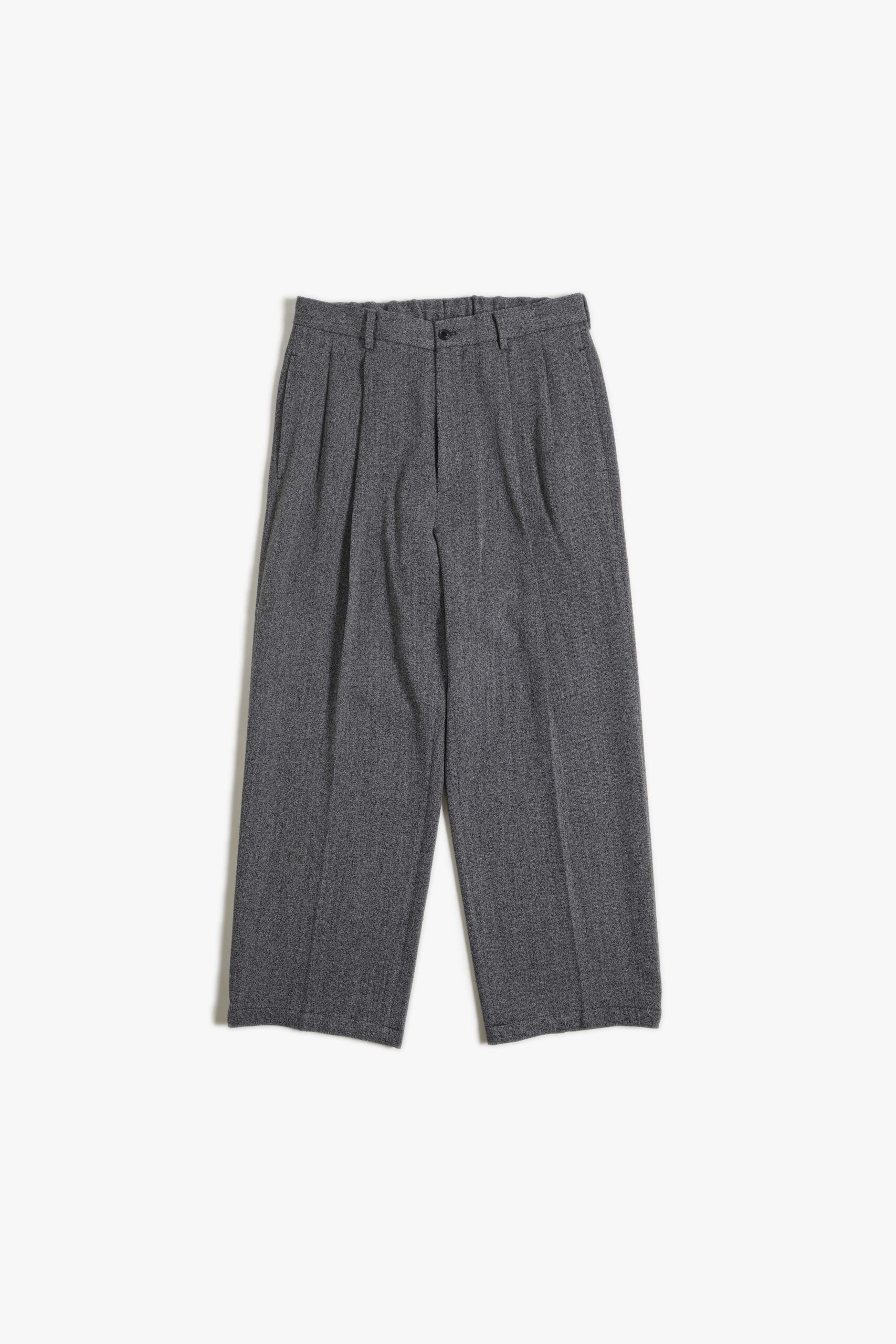 DOUBLE PLEATED TROUSERS B & W