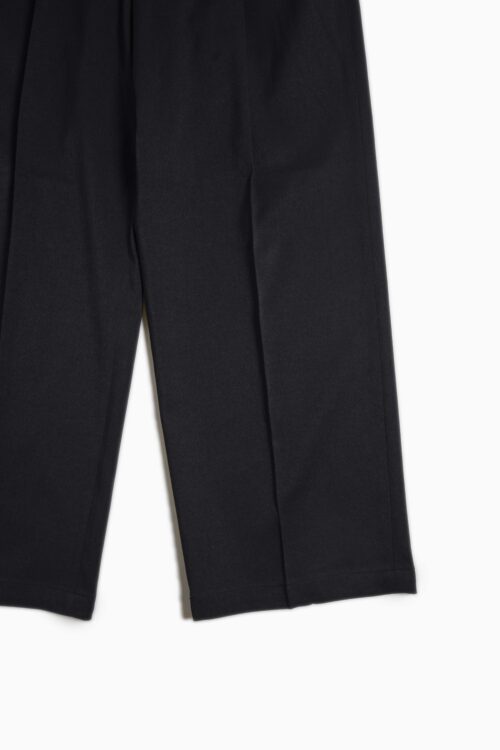 DOUBLE PLEATED TROUSERS - RECYCLE YARN - BLACK