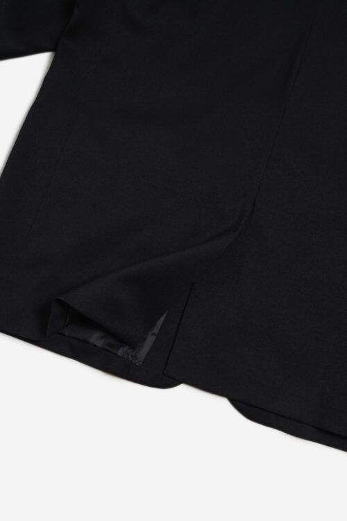 DROPPED SHOULDER JACKET - RECYCLE YARN - BLACK