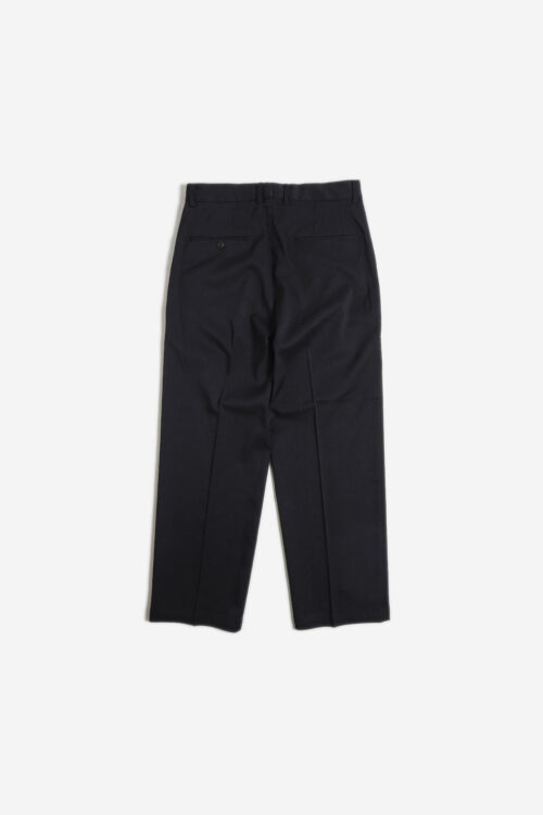 ONE PLEATED TROUSERS - RECYCLE YARN - BLACK