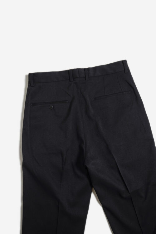 ONE PLEATED TROUSERS - RECYCLE YARN - BLACK
