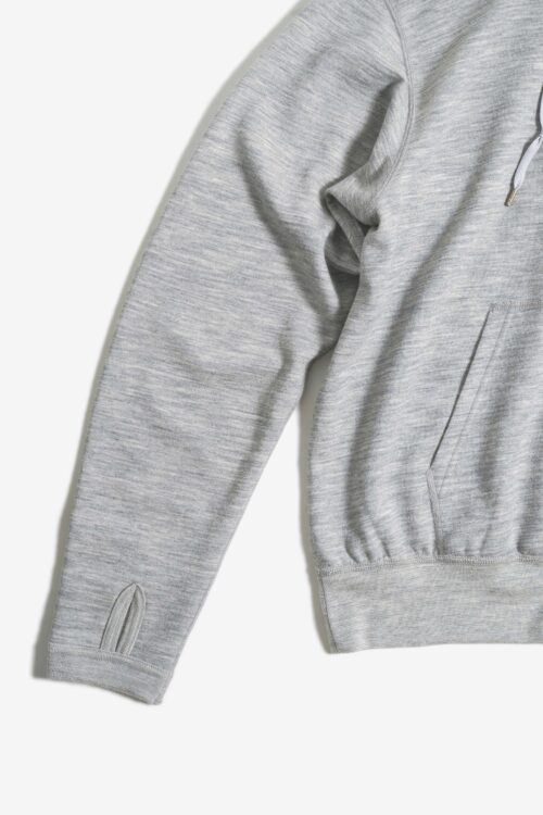SUPER 130'S MELINO WOOL ZIP UP PARKA GREY