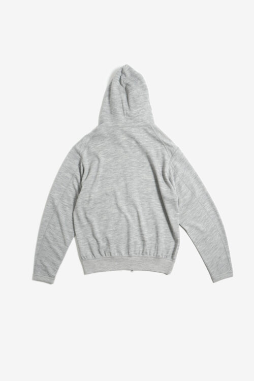 SUPER 130'S MELINO WOOL ZIP UP PARKA GREY