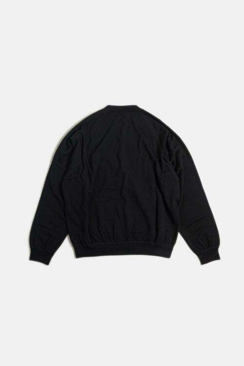 SUPER 140'S MELINO WOOL CREW NECK SWEAT BLACK