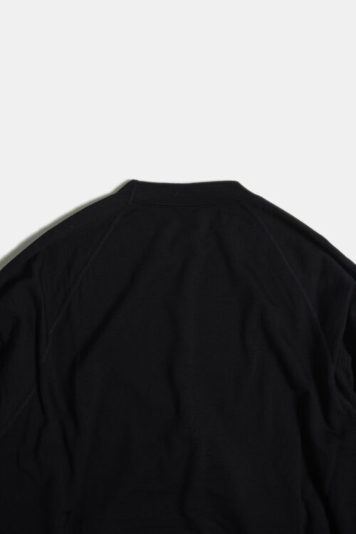 SUPER 140'S MELINO WOOL CREW NECK SWEAT BLACK