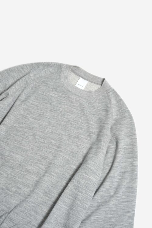 SUPER 130'S MELINO WOOL CREW NECK SWEAT GREY