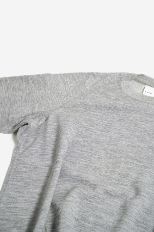 SUPER 130'S MELINO WOOL CREW NECK SWEAT GREY