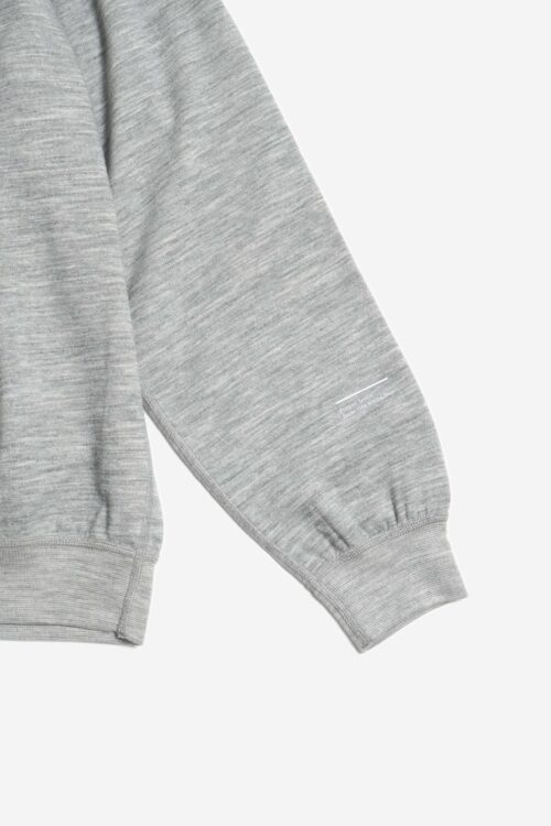 SUPER 130'S MELINO WOOL CREW NECK SWEAT GREY