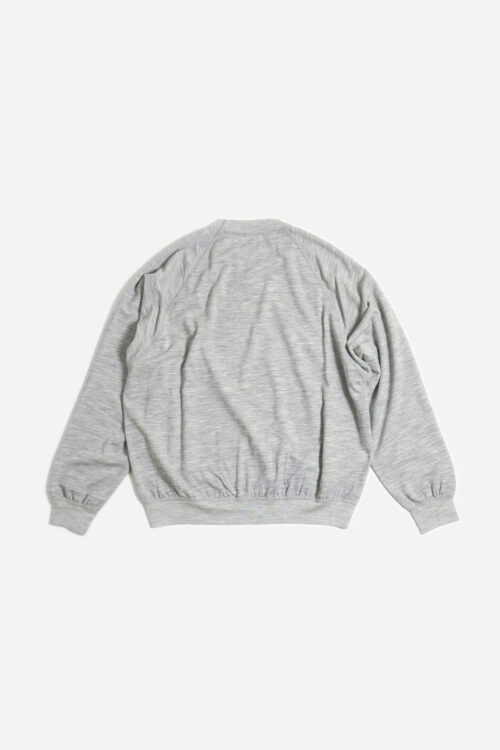 SUPER 130'S MELINO WOOL CREW NECK SWEAT GREY