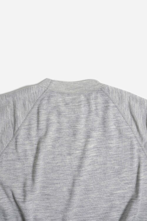 SUPER 130'S MELINO WOOL CREW NECK SWEAT GREY