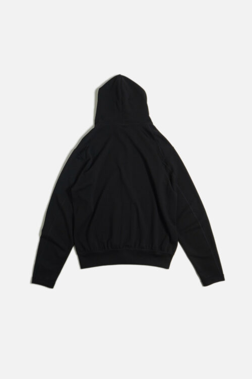 SUPER 140'S MELINO WOOL ZIP UP PARKA BLACK