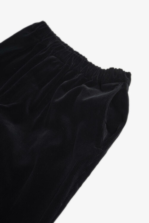 WIDE EASY PANTS - CORDUROY - BLACK