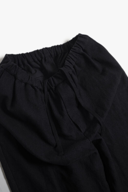 WIDE EASY PANTS - MAX HIGH COUNT HEMP - BLACK