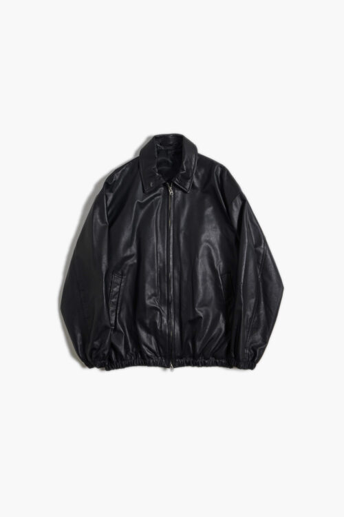 ZIP BLOUSON - FULL GRAIN LEATHER - BLACK