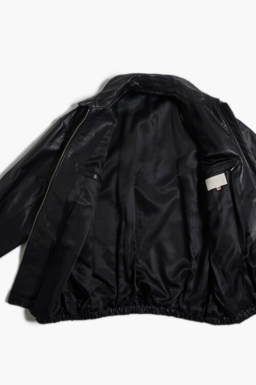 ZIP BLOUSON - FULL GRAIN LEATHER - BLACK