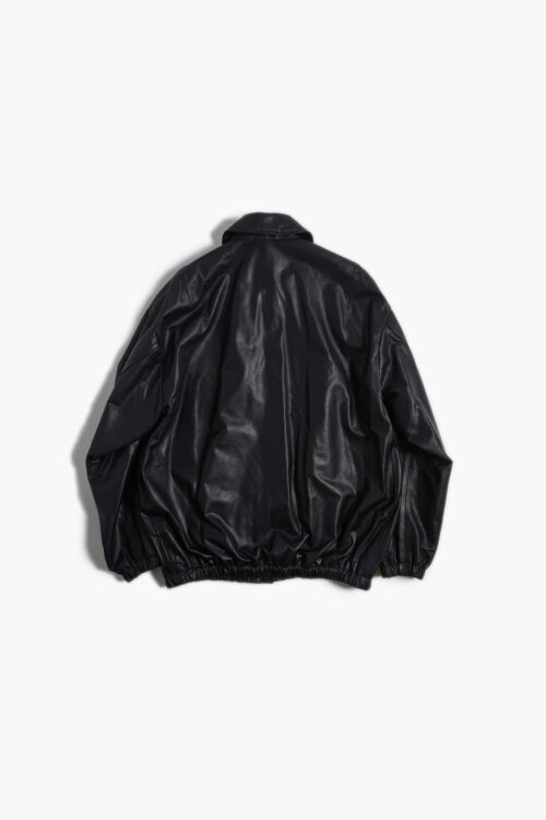 ZIP BLOUSON - FULL GRAIN LEATHER - BLACK