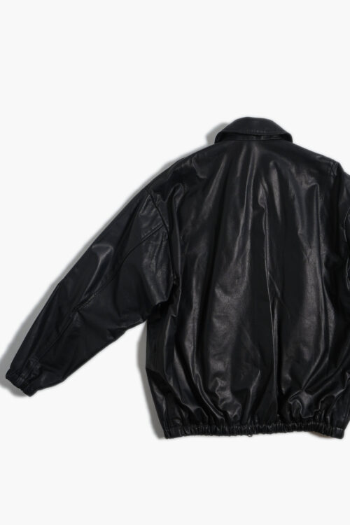 ZIP BLOUSON - FULL GRAIN LEATHER - BLACK