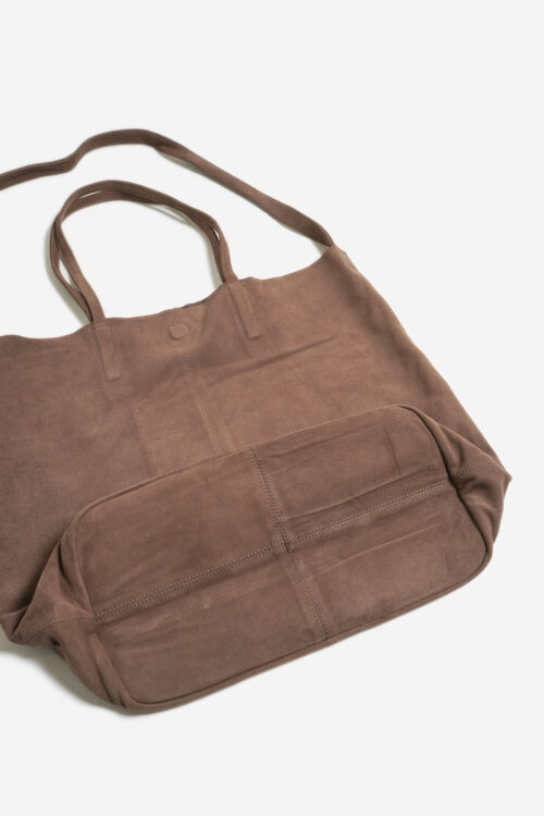 3WAY LARGE TOTE OIL SUEDE ELEPHANT