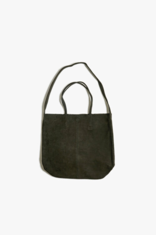 3WAY LARGE TOTE OIL SUEDE MOSS GREEN