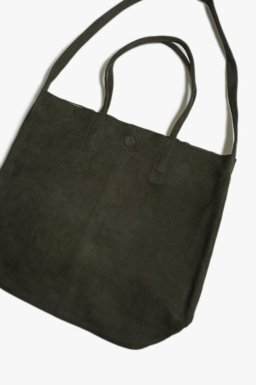3WAY LARGE TOTE OIL SUEDE MOSS GREEN