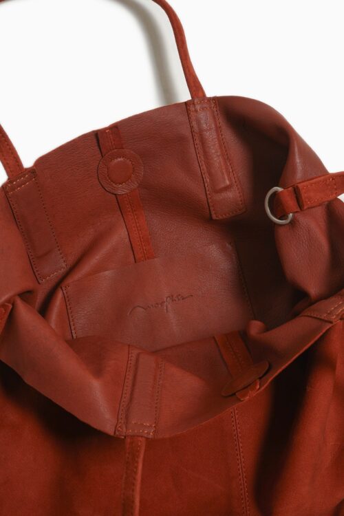 3WAY MEDIUM TOTE OIL SUEDE TERRACOTTA