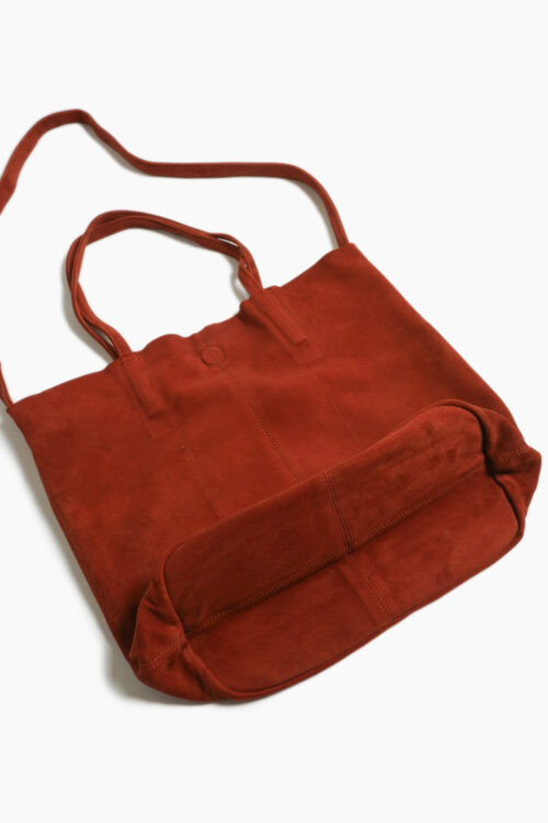3WAY MEDIUM TOTE OIL SUEDE TERRACOTTA