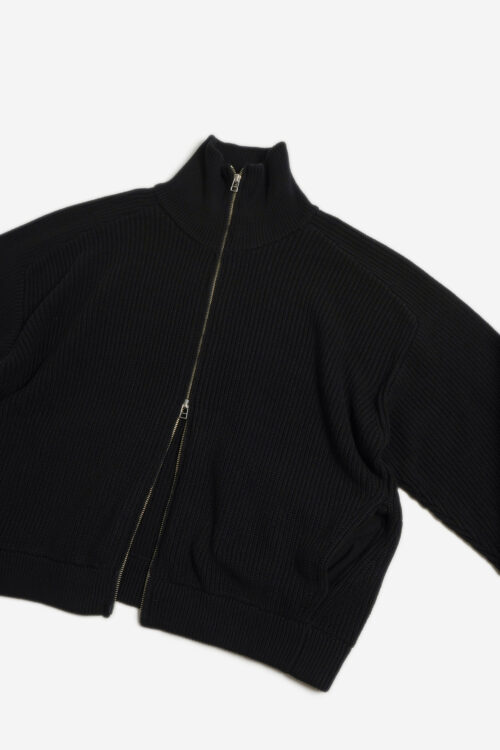 KNIT BLOUSON BLACK