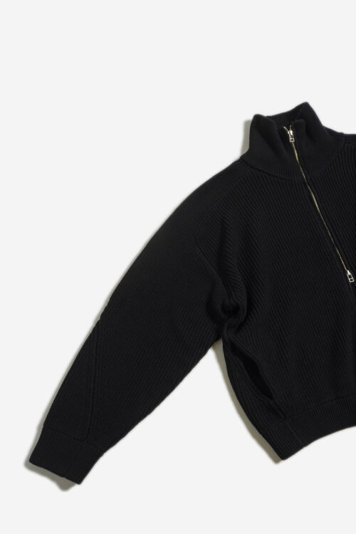 KNIT BLOUSON BLACK