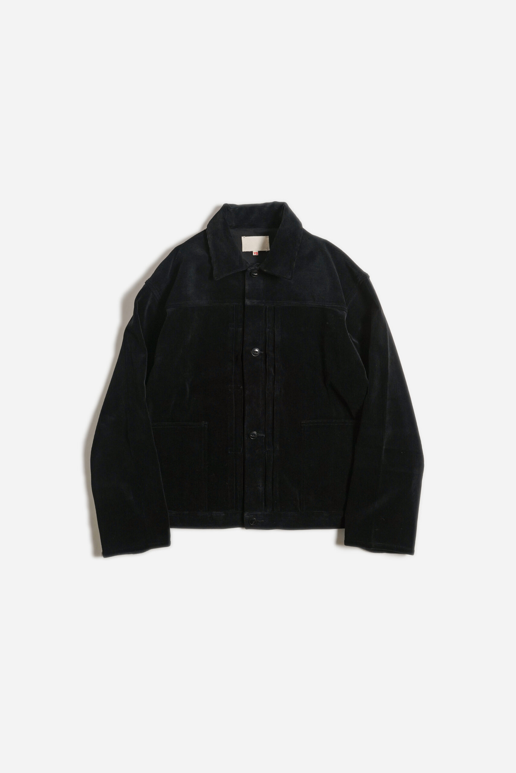 PLEATS JACKET - CORDUROY - BLACK