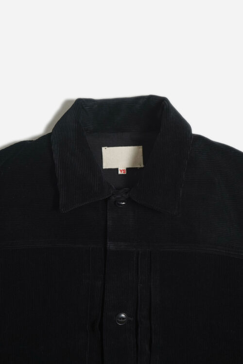 PLEATS JACKET - CORDUROY - BLACK