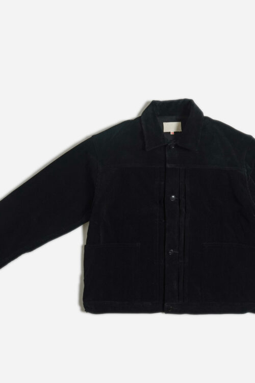PLEATS JACKET - CORDUROY - BLACK