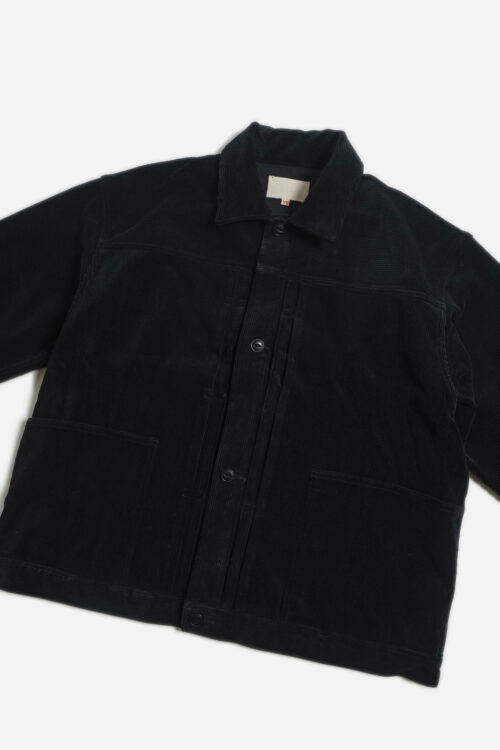 PLEATS JACKET - CORDUROY - BLACK